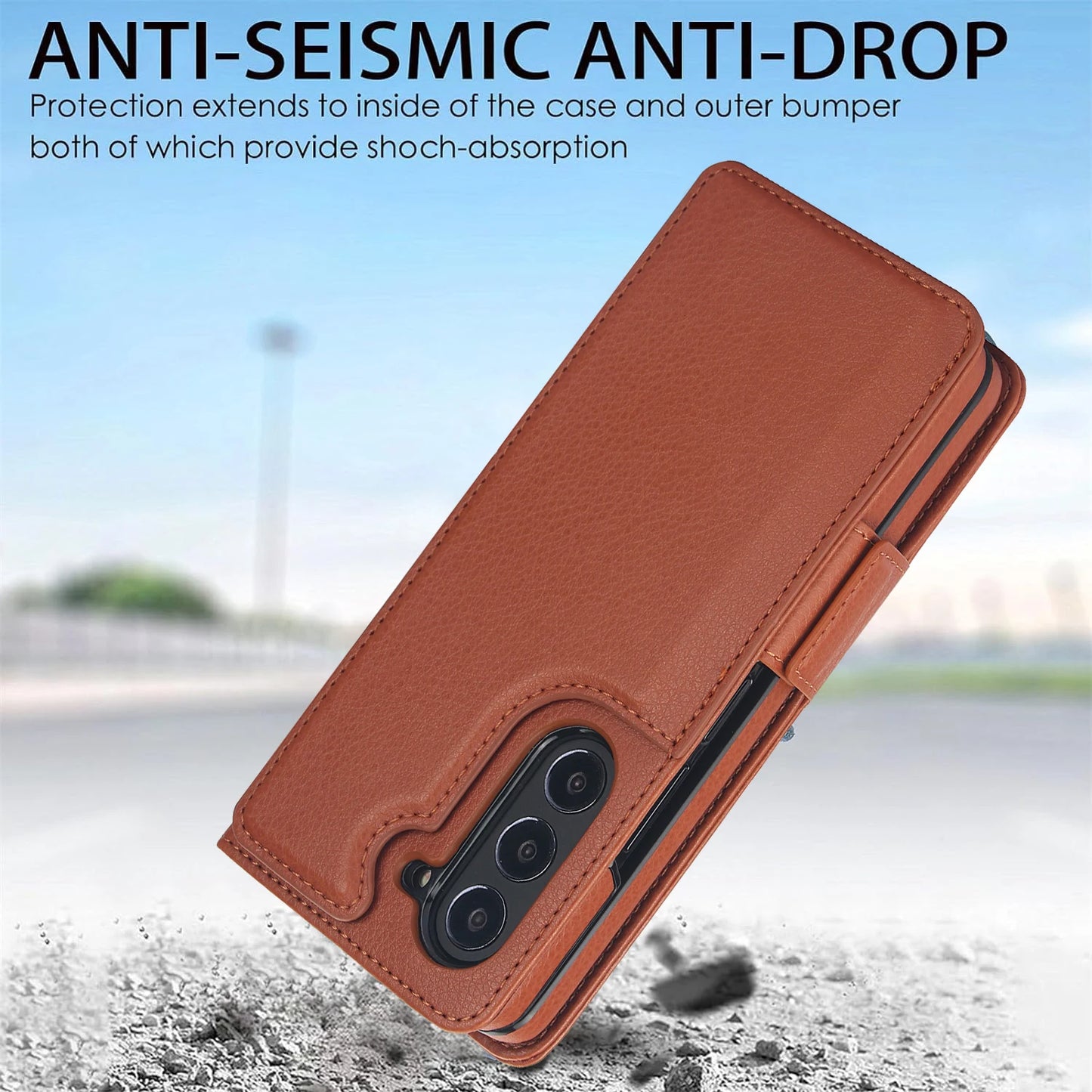 For Samsung Galaxy Z Fold 7 6 5 4 3 Luxury Leather Wallet Card Slot Holder Phone Case With S Pen Slot Folding Protective Cover