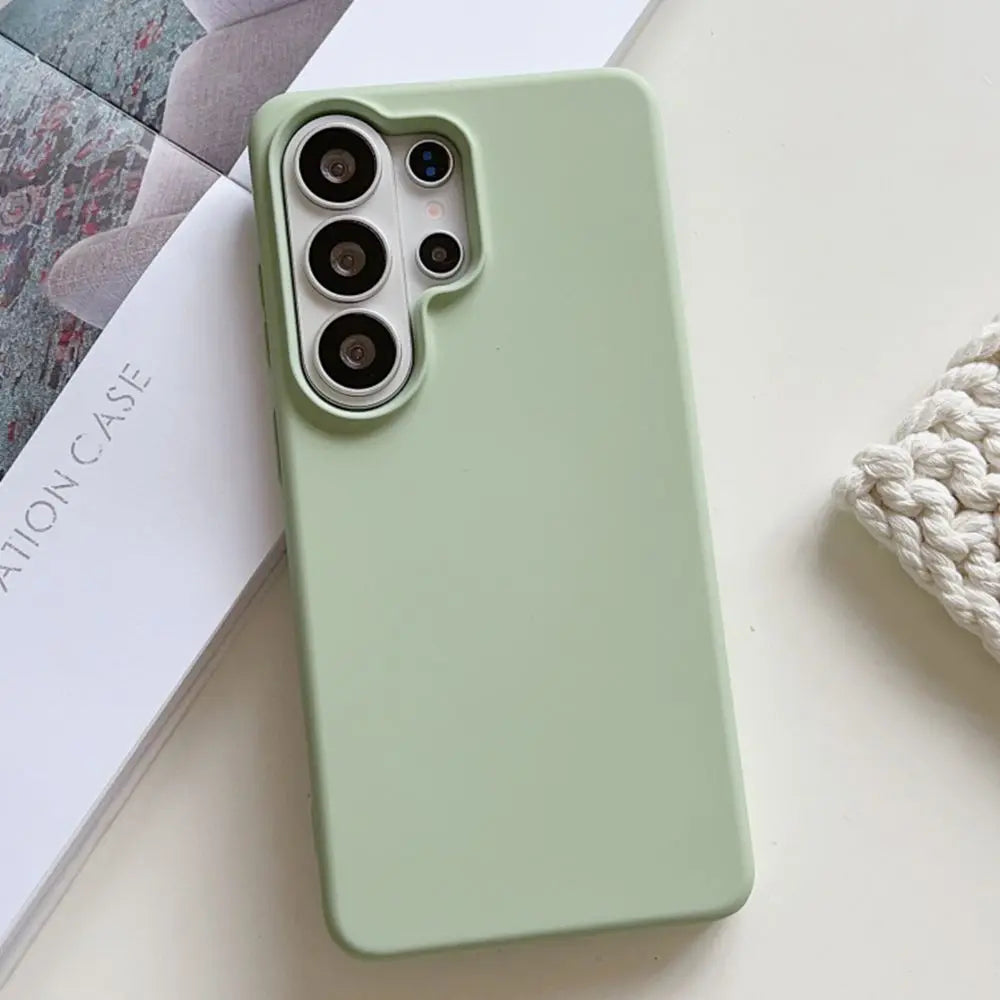 Liquid Silicone Case For Samsung Galaxy S26 S24 S25 Ultra Plus Fe A17 A36 A56 A37 A57 Candy Color Flocking Protective Soft Cover