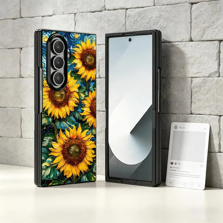 Phone Cover Case for Samsung Galaxy Z Flip 7 6 5 4 3 Z Fold 7 6 5 4 3 Van Gogh Sunflowers