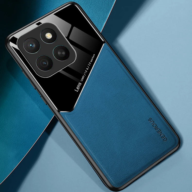 Leather Texture Phone Case For Motorola Edge 60 Pro Moto Edge 60 Fusion Cover With Magnetic Suction Holder Coque Fundas Capa