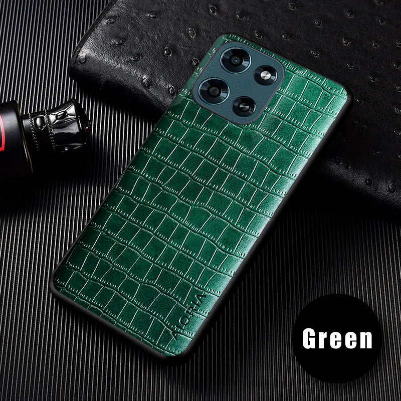 Luxury Crocodile Leather Case For Motorola Moto G86 G67 G57 G06 Power G Play 2026 Slim Fit Back Cover for Moto G 2026 case
