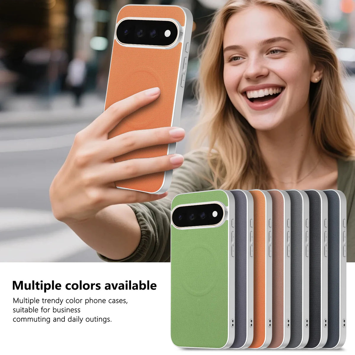Luxury Business Magnetic Texture‌ Skin Feel Leather Phone Case for For Google Pixel 11 Pro XL Shockproof for Magsafe Slim Cover