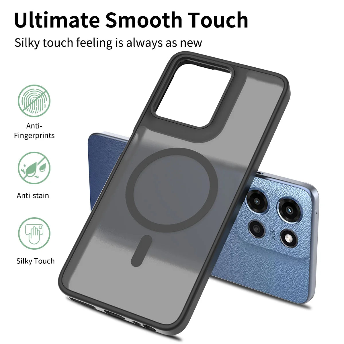 Silky Smooth TPU/PC Case for Motorola Moto G Power 5G 2025/2026 For MagSafe Wireless Charging Compatible Hybrid Shockproof Cover