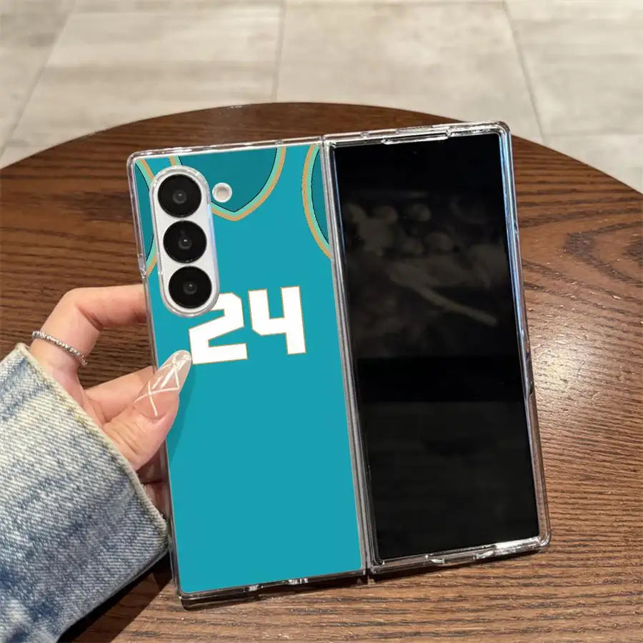 Transparent Soft Phone Cover Case for Samsung Galaxy ZFold6 Z Fold 7 6 5 4 3 ZFold3 ZFold5 ZFold7 ZFold4 Basketball Player