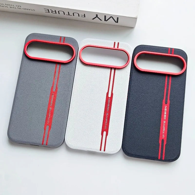 Case For Google Pixel 11 Pro XL Pixel11 Pro Case PU Leather Silicone Phone Cover Metal Lens Frame Shell Shockproof Bumper