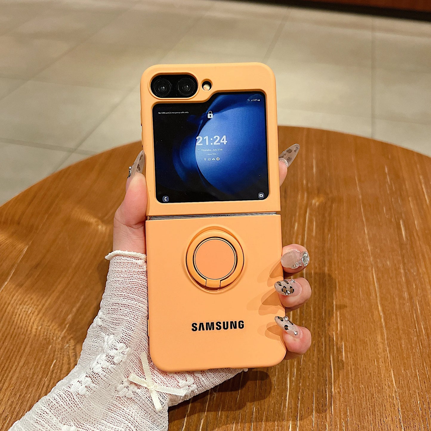 Luxury Official Candy Color Liquid Silicone  Ring Holder Phone Case Samsung Galaxy Z Flip 7 6 5 4 3 Shockproof Protective Cover