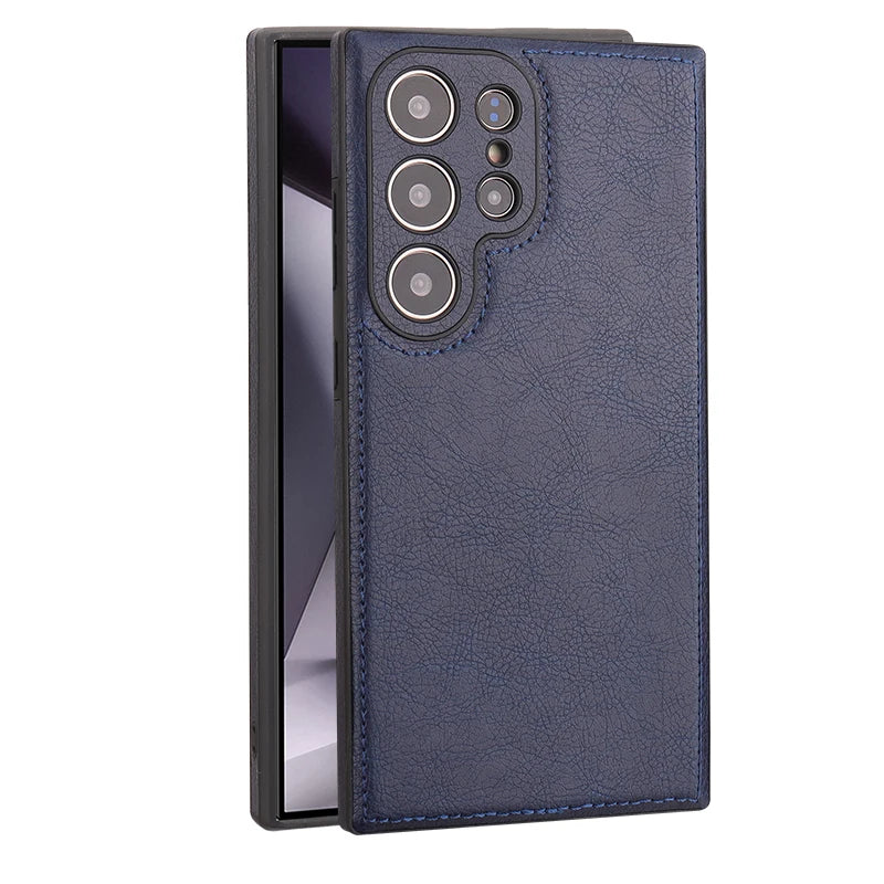 Soft Leather Phone Case for Samsung Galaxy S25 S24 S23 Ultra S22 Ultra Cases for Samsung Galaxy S24 Plus Shockproof Back Cover