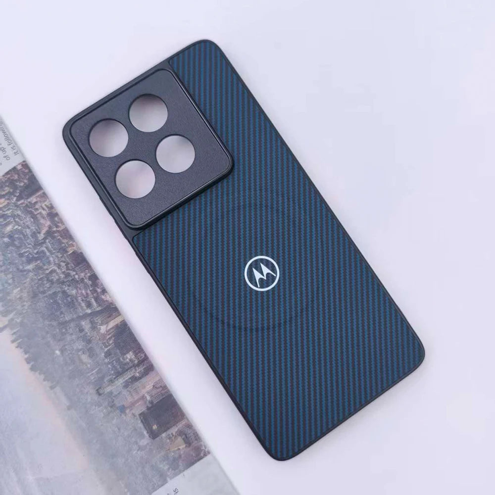 Magnetic Carbon Fiber Texture Phone Case For Motorola Edge 40 50 60 Pro Fusion Moto G 84 85 86 Wireless Charge Protect Shell﻿