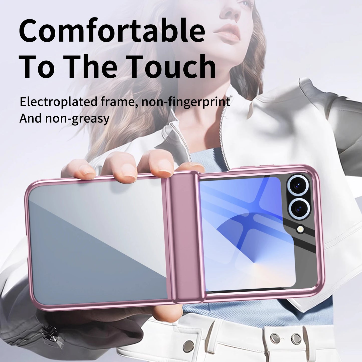 Luxury Plating Hinge Transparent Phone Case For Samsung Galaxy Z Flip 6 5 4 3 5G Clear Shockproof Back Cover For Galaxy Z Flip 6