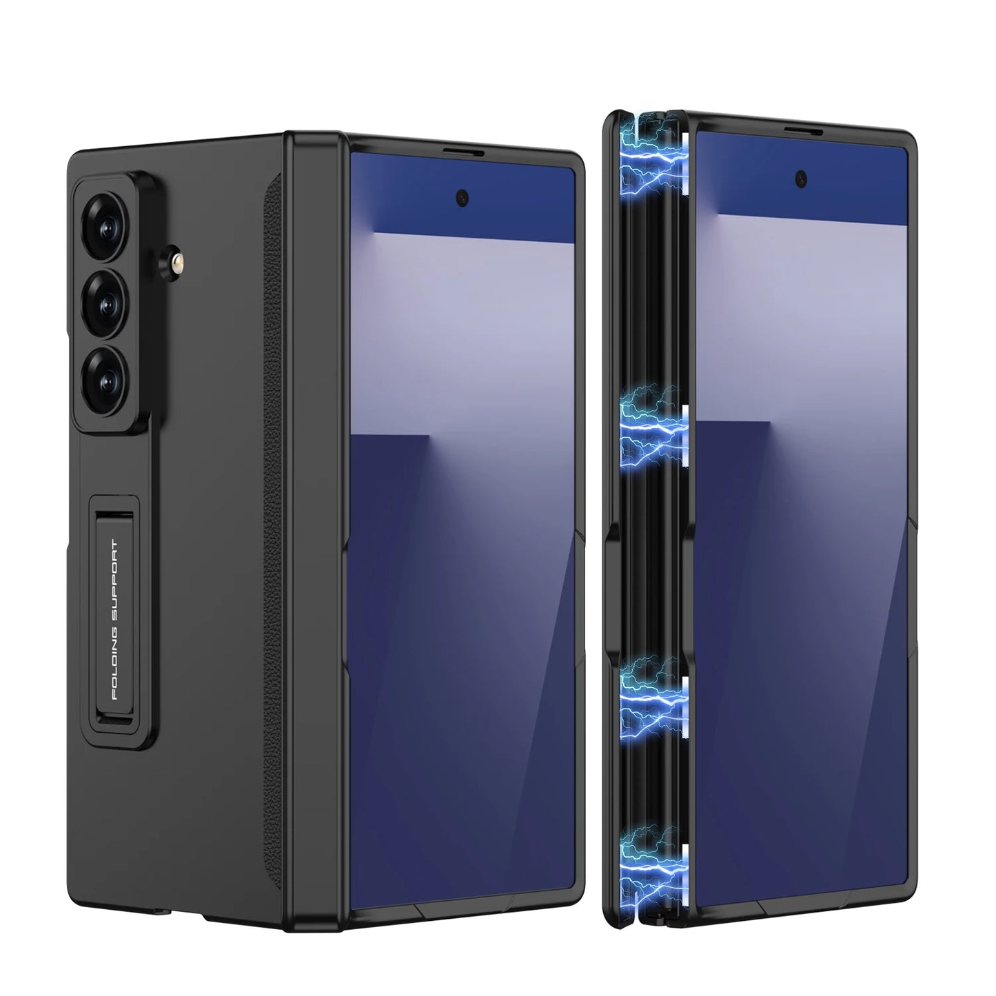 360 All-included Magnetic Hinge Case For Samsung Galaxy Z Fold 7 6 5 4 3 5G With Screen Protect  Glass Holder Shockproof Cover
