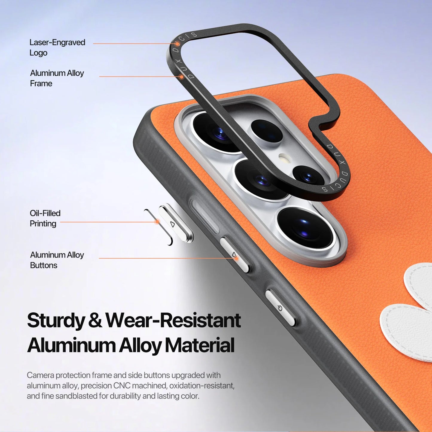 DUX DUCIS Ultra Thin Leather Case For Samsung Galaxy S26 Ultra S26 Plus with Shockproof Full Body Protection & Lanyard Design