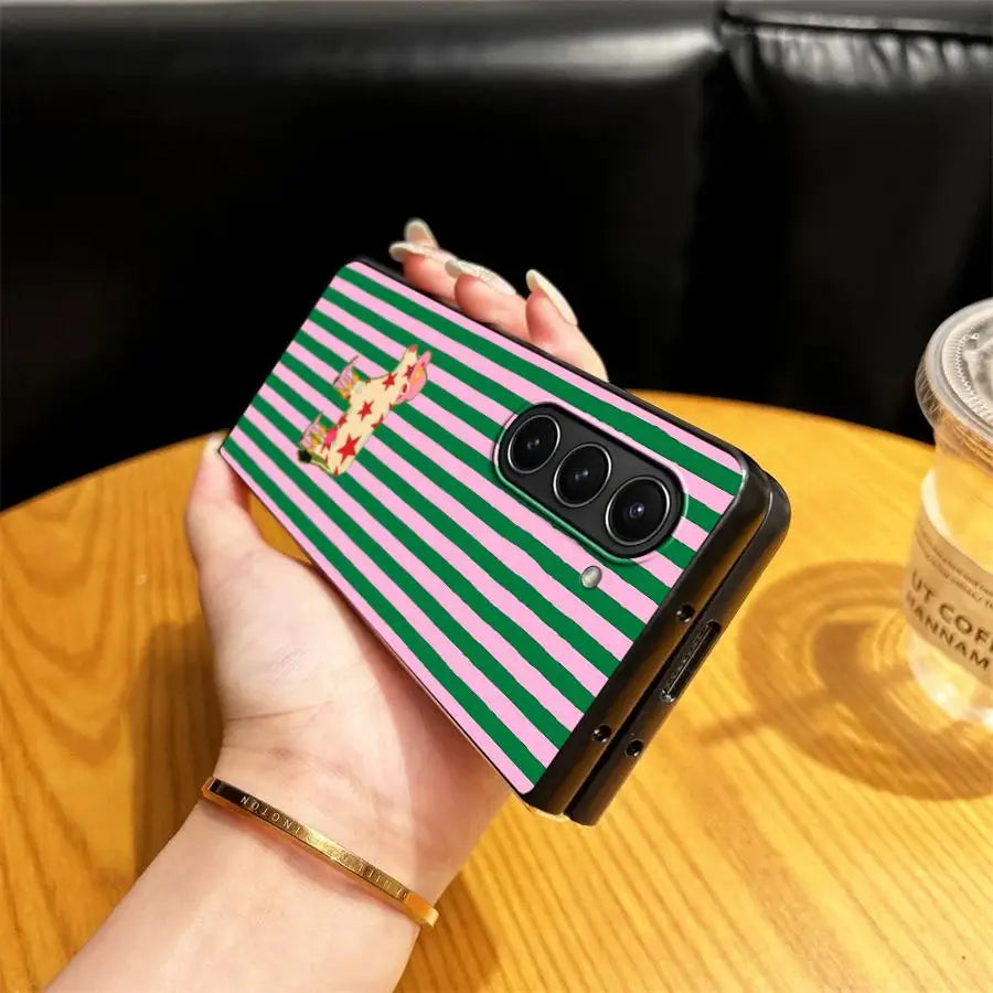 Case for Samsung Galaxy ZFold4 Z Fold 7 6 5 4 3 ZFold3 ZFold5 ZFold7 ZFold6 Back Phone Cover Striped Animal