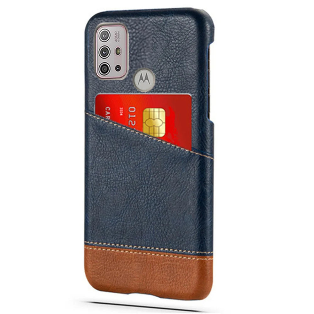 For Motorola Moto G10 G30 G50 G60 Case Card Slot Mixed Splice PU Leather Cover for Moto G60 G60S G100 G200 Back Coque Funda