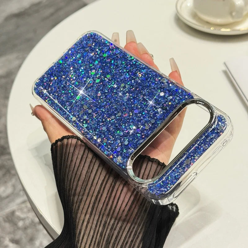 Luxury Sequins Laser Full Shiny Glitters Case For Google Pixel 10 9 8 Pro XL 9A 8A Shockproof Bling Crystal Clear Rubber Cover