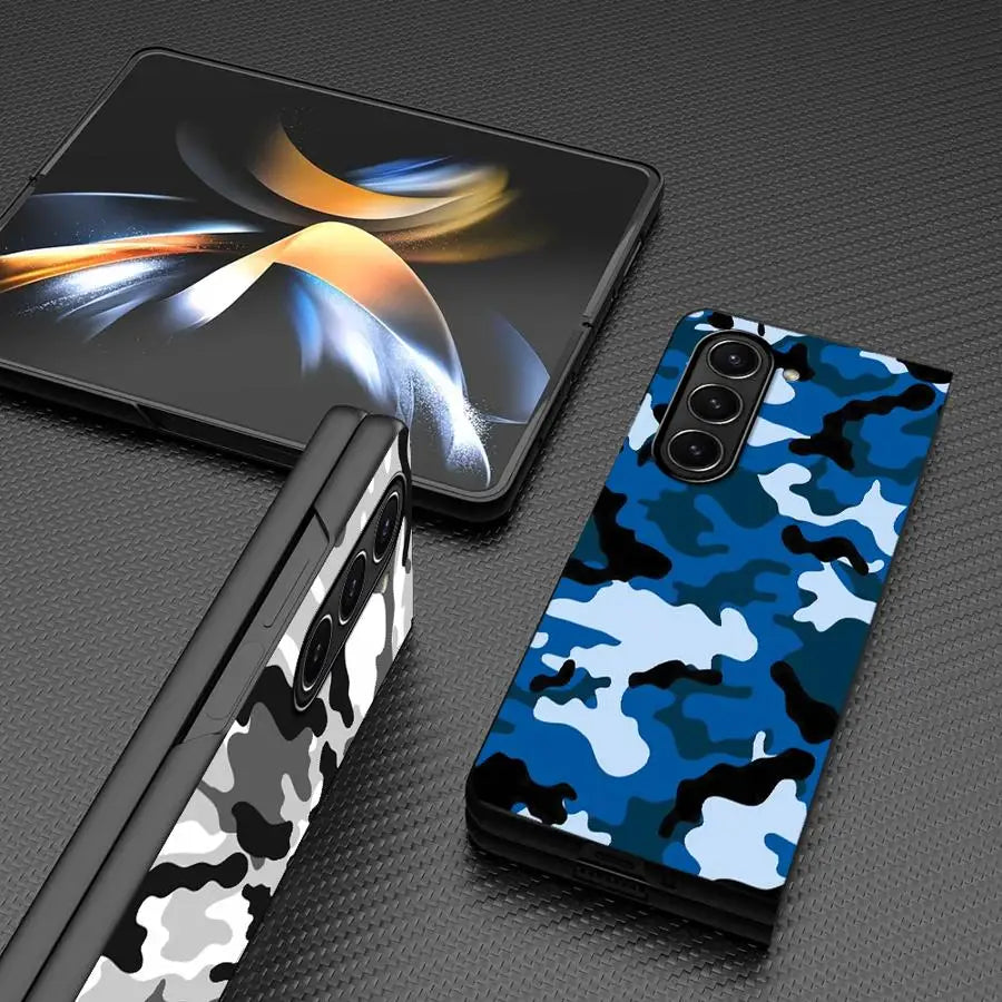Camouflage Pattern Back Phone Cover Case for Samsung Galaxy ZFold5 ZFold3 ZFold7 Z Fold 7 6 5 4 3 ZFold6 ZFold4