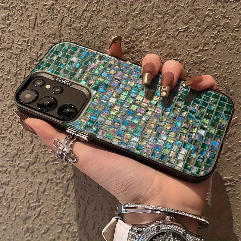 Mosaic tile pattern phone case suitable for Samsung for galaxy S25 S24 S23 S21 S20 FE Ultra Plus 4G 5G anti drop back cover