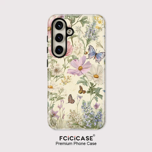 Fcicicase Butterfly Flowers Pattern Phone Case For Samsung Galaxy A26 A 26 5G A16 A36 A56 Shockproof Silicone Matte Cover