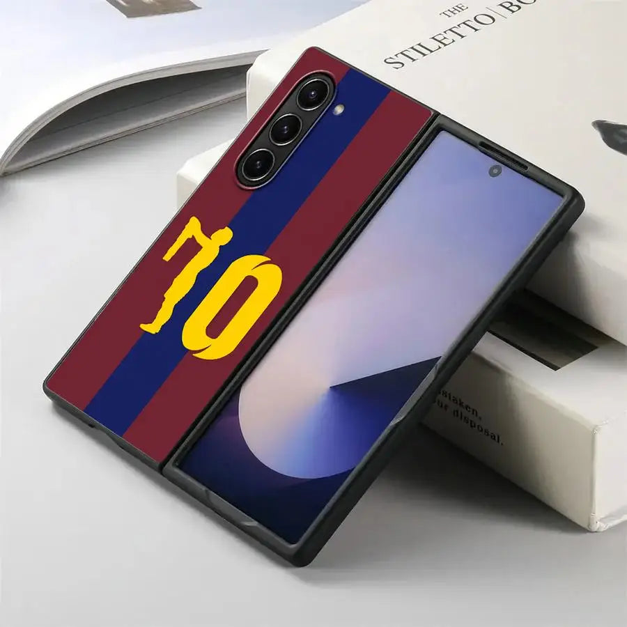 Cool Football Number Case for Samsung Galaxy Z Fold 7 6 5 4 3 ZFold6 ZFold3 ZFold5 ZFold4 ZFold7 Back Phone Cover