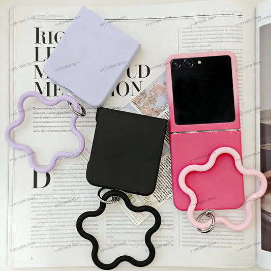 Cute Korean Gradient Color Case with Silicone Star Bracelet for Motorola Razr70/60/50 Ultra Razr60 Pro Razr 70/60/50 Back Cover