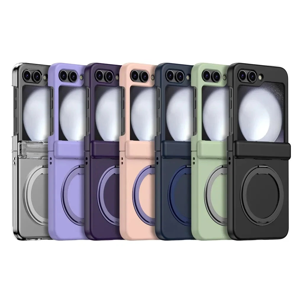 For Samsung Galaxy Z Flip 8 7 5 4 6 For Magsafe Case Wireless Charging Hinge All-inclusive Shockproof Hard Magnetic Holder Cover