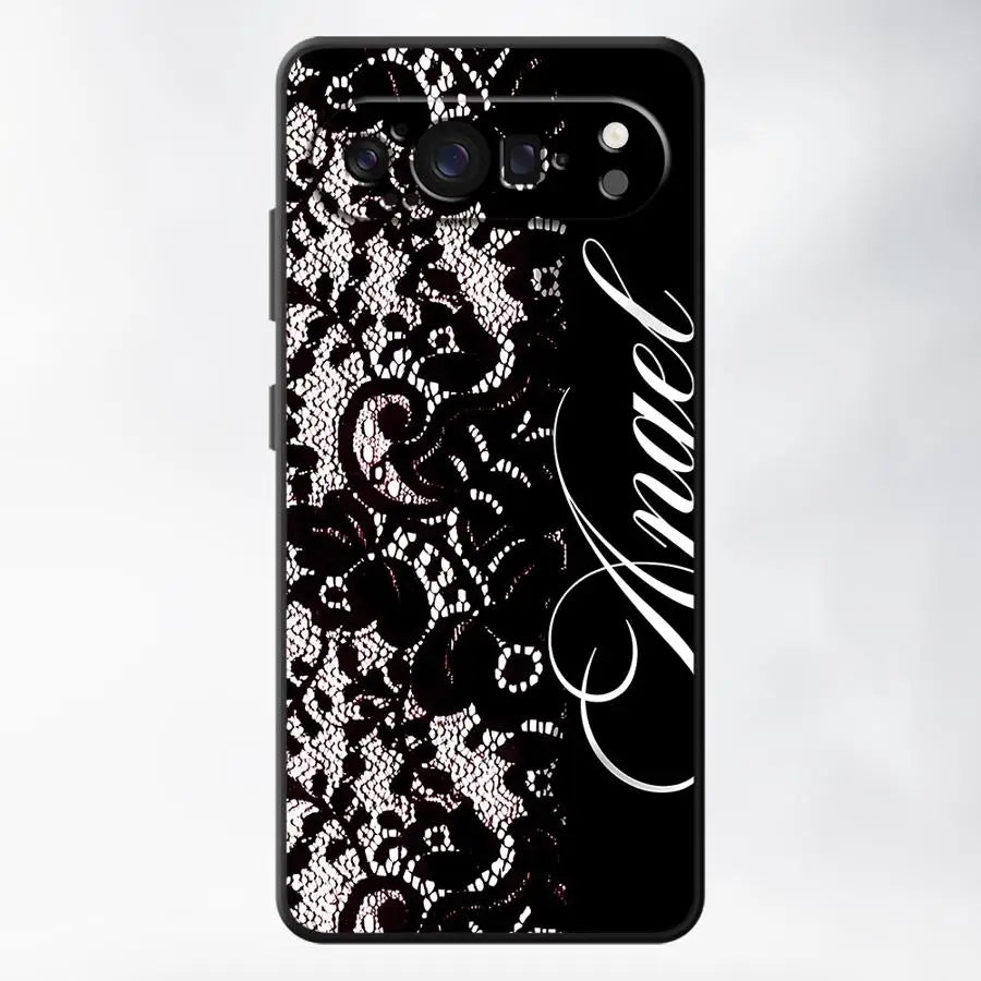 Retro Lace Art Case for Google Pixel 10A 6 7 8 Pro 7a 8a 10 9 Pro XL 6a 9a Funda Phone Cover