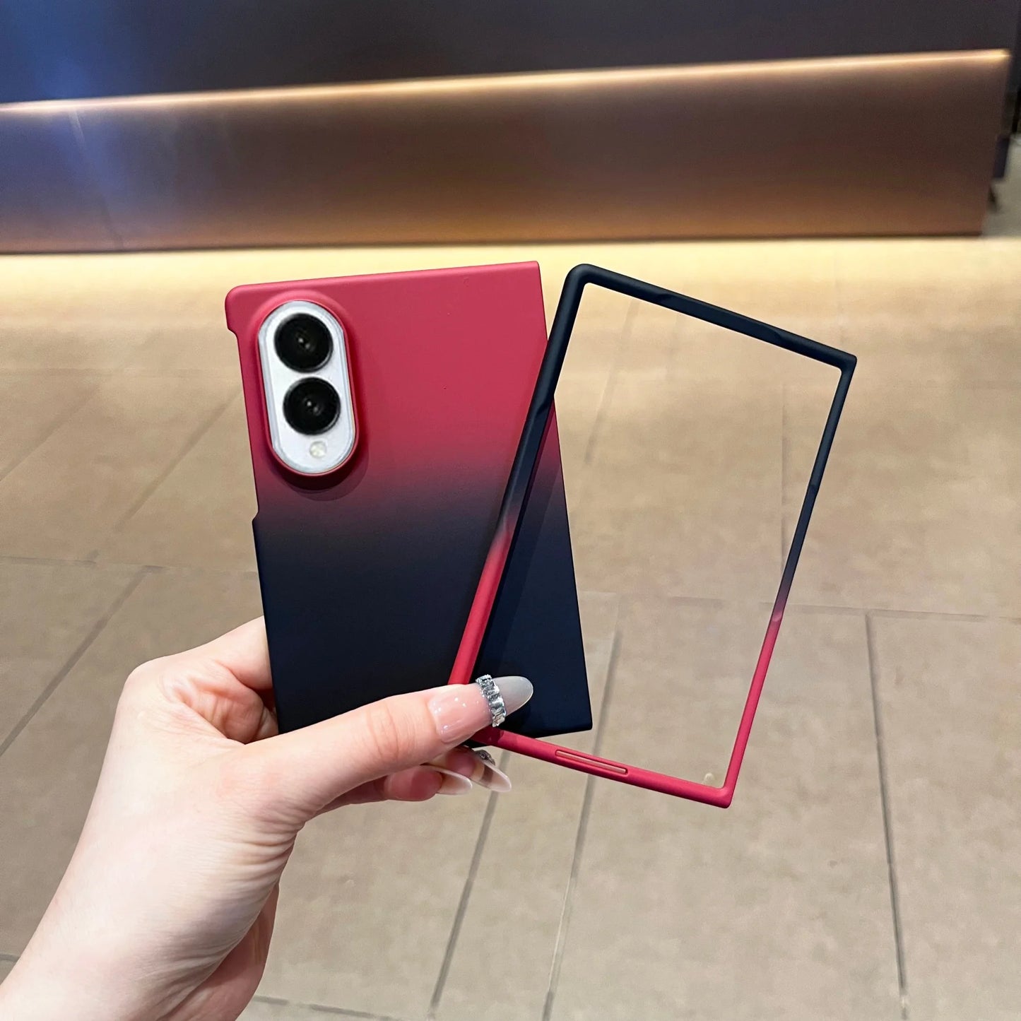 New Classic Korean Gradient Color Frosted Phone Case for Samsung Galaxy Z Fold 8 Wide Z Fold 8 Wide Shockproof Hard Cover