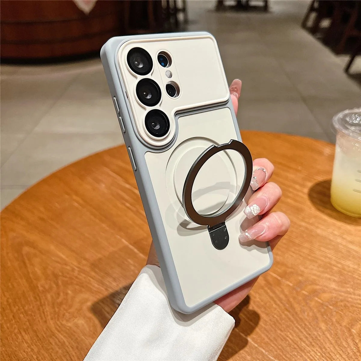 Luxury Bracket Magnetic Ring Holder Case for Samsung Galaxy S26 Ultra Wireless Charging Stand Shockproof Cover for S26 Plus