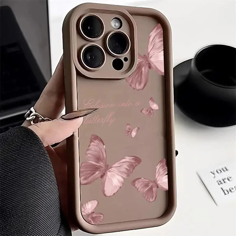 Black Butterfly Case for Motorola Moto Edge 40 Neo 50 Pro 50 Fusion 5G G84 G14 G04 G32 G35 G52 G30 G60S G53 G22 E13 E14 Casing