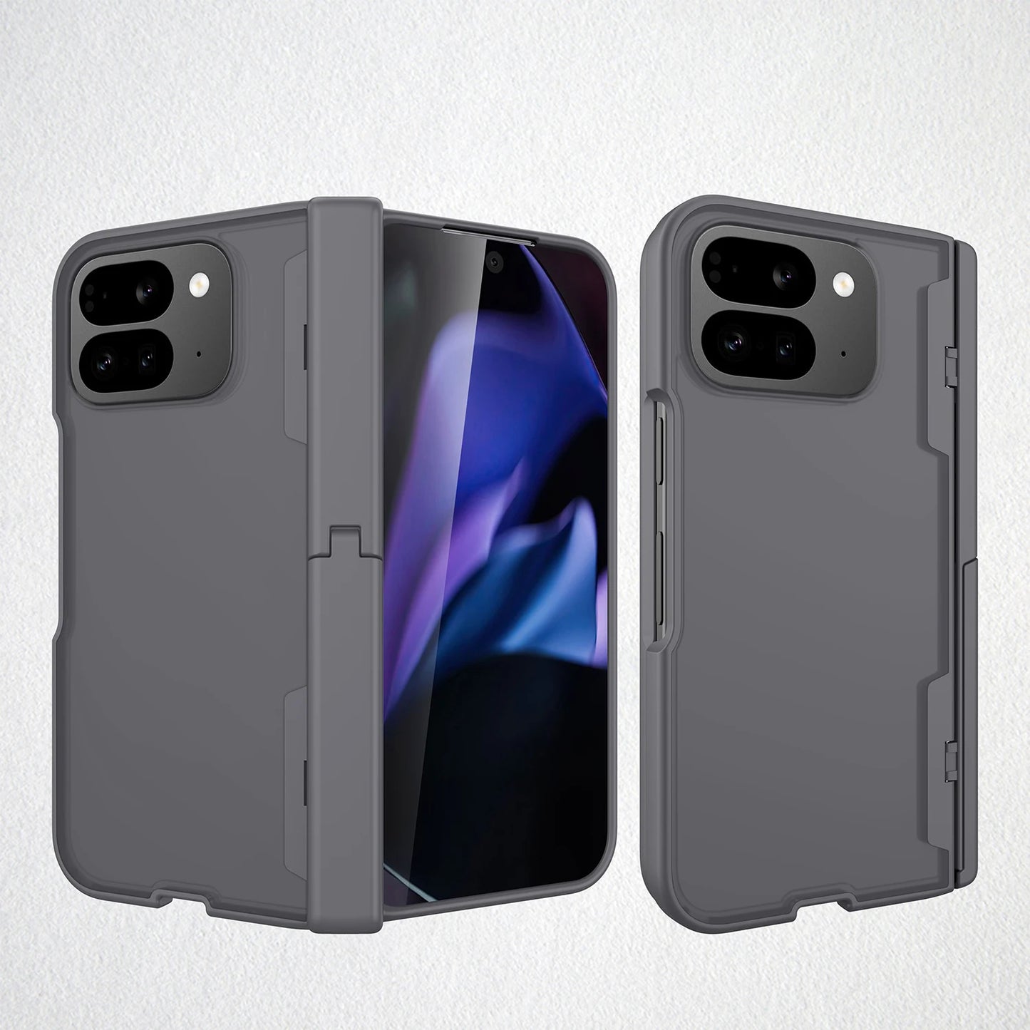 Kickstand Hinge Protective Frosted Case For Google Pixel 10Pro Fold With Built-in Tempered Glass Screen Protector