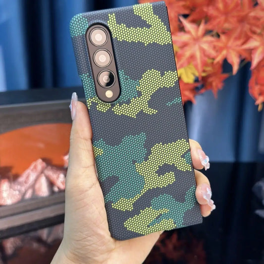 For Samsung Galaxy Z Fold 7 Case Hard PC carbon fiber camouflage Protective Back Cover Case For Z Fold 7 6 5 4 3 Se Phone Shell