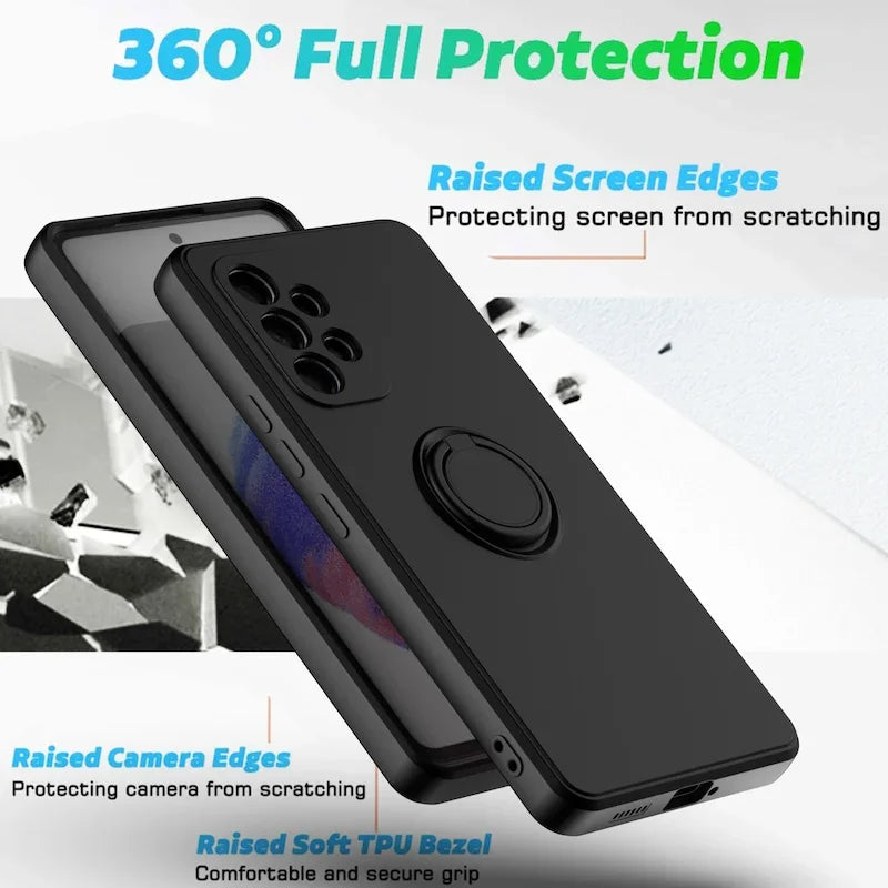 Case for Motorola Moto G9 Plus G9 Power G9 Play Moto One Fusion G60S G60 E30 E40 Luxury Magnetic Ring Holder Cover with lanyard