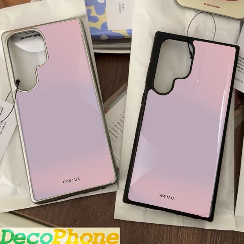 ins Color gradient Epoxy Phone Case Anti-drop  FOR Samsung Galaxy 23/24/25/26 PLus FE ULTRA EDGE