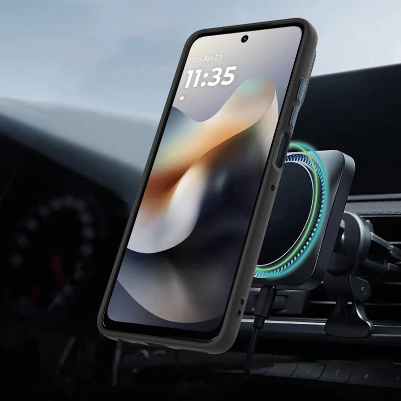 Solid Color Liquid Silicone Phone Case for MOTO  Motorola Edge 60 Pro Fusion 50 Neo G96 G86 Bracket Magnetic Velvet Back Cover