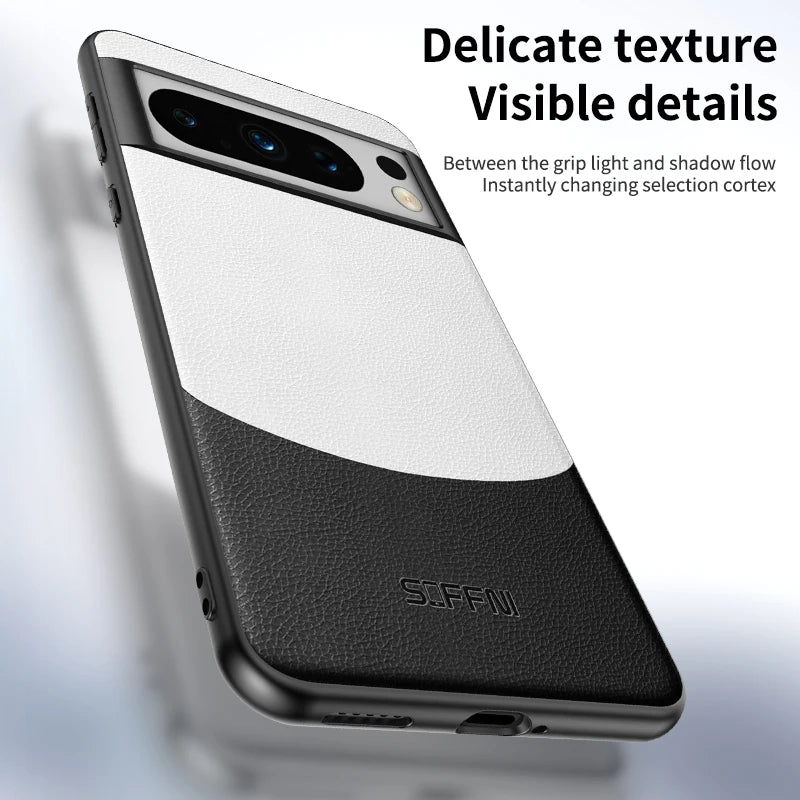 Plain Leather Case for Google Pixel 8 Pro 7 Pro 7A Shockproof Cover for Pixel 8 Pro 7 Pro 8 Pro 7pro 7A Protective Bumper Capa