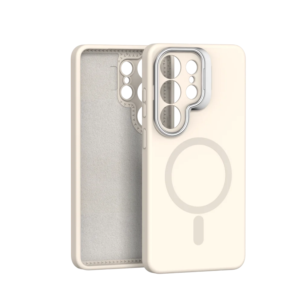 For Magsafe Liquid Silicone Case For Samsung Galaxy S26 S25 S24 S23 Ultra Edge Funda S25 Ultra Metal Lens Protect Magnetic Cover