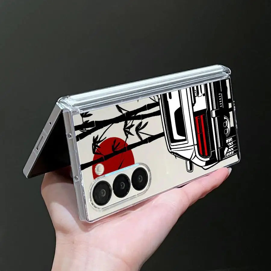 JDM Sport Car Case for Samsung Galaxy ZFold7 Z Fold 7 6 5 4 3 ZFold5 ZFold4 ZFold3 ZFold6 Hard Phone Cover