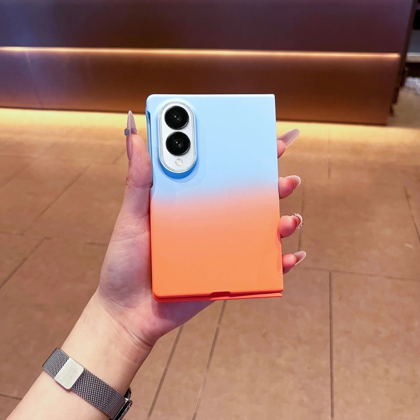 New Classic Korean Gradient Color Frosted Phone Case for Samsung Galaxy Z Fold 8 Wide Z Fold 8 Wide Shockproof Hard Cover
