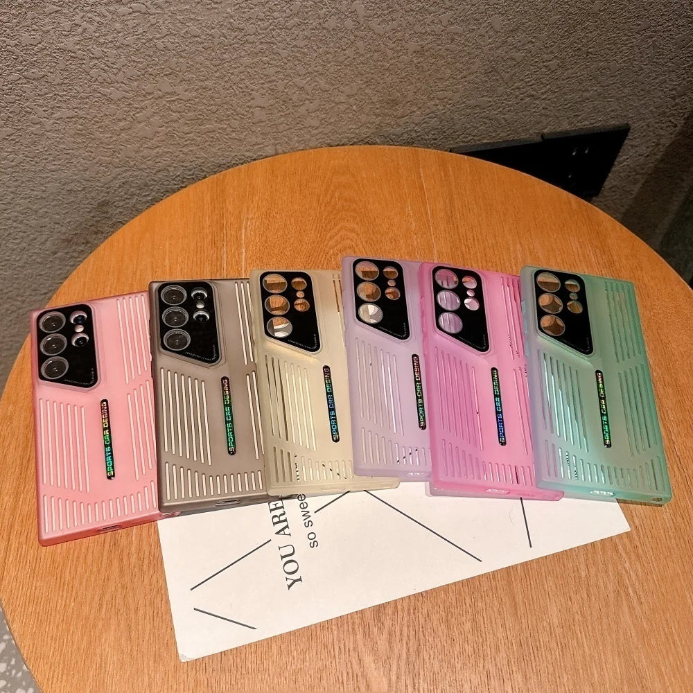 Ultra Thin Summer Heat Dissipation Case For Samsung Galaxy S25 Plus S23 S24 S22 Ultra Breathable Cooling Slim Cover