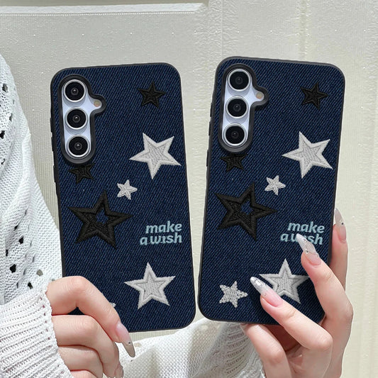 Star Phone Case For Samsung S26 Ultra A57 5G A56 5G S25 Ultra A37 A55 A17 A07 A26 S24 FE A05s Silicone Capinha Caha Shockproof