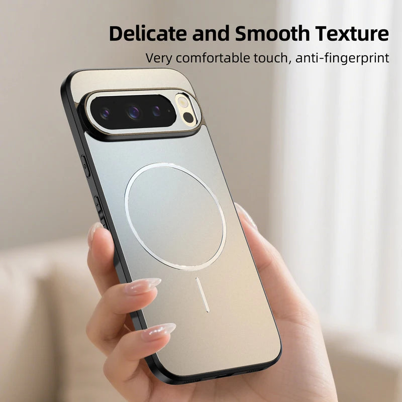 Luxury AG Slim Matte Magnetic for Magsafe Case For Google Pixel 10 9 8 7 Pro XL 9A 8A 10A Non-slip Wireless Charging Hard Cover