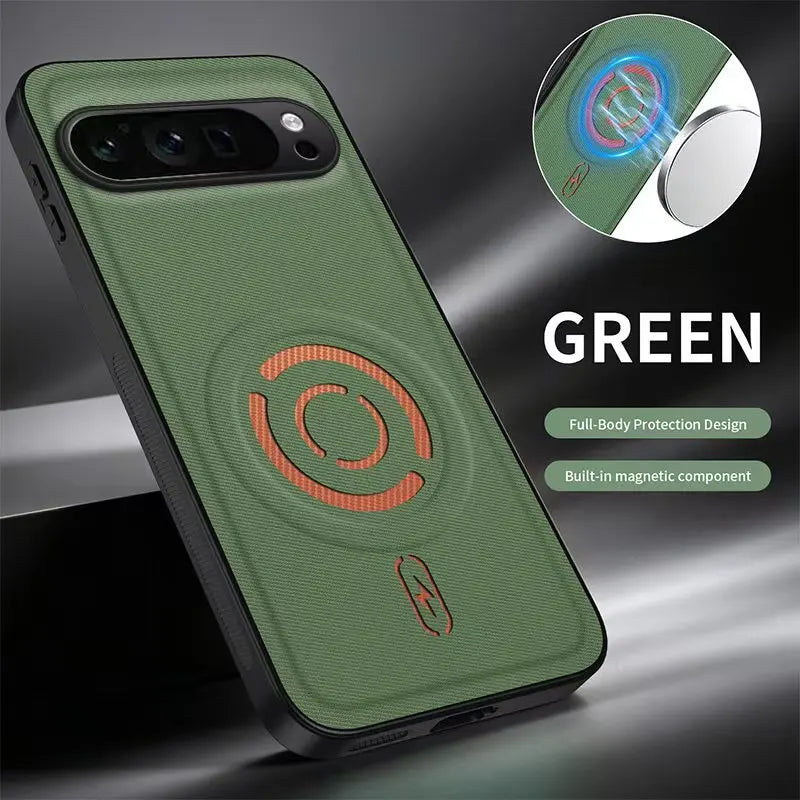 Busines Luxury Technology Fabric Phone Case For Google Pixel 11 Pro XL 6 7 8 9 10 Pro 10A 9A 8A for Magsafe Anti-drop Back Cover