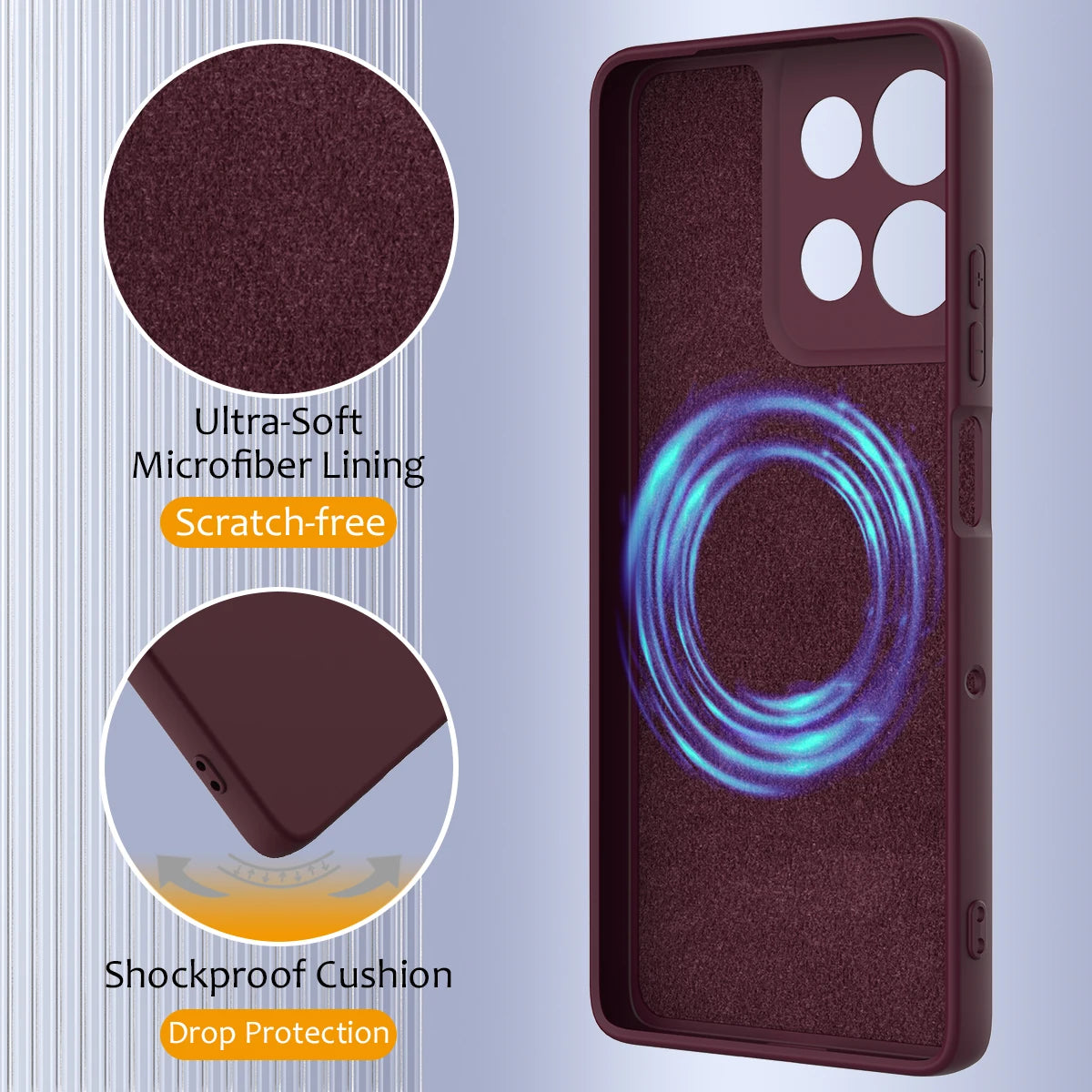 Official Same Original Liquid Silicone Phone Case for MOTO G86 Power G56 Edge 2025 60 Pro Car Mounted Magnetic Back Cover