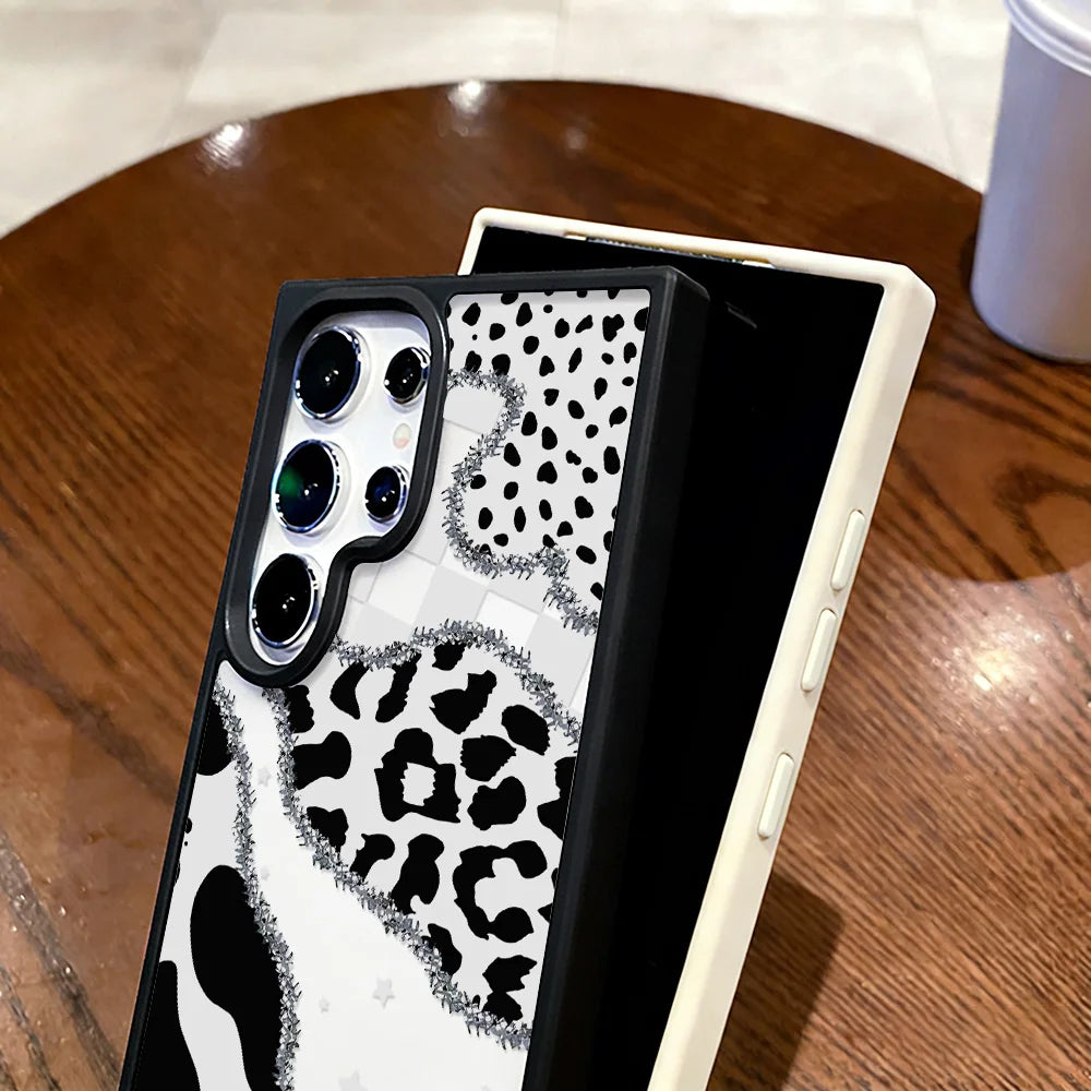 Soft Silicone Matte Phone Case For Samsung A56 5G A17 A16 A55 A54 A15 A07 A06 A36 A35 A26 A25 A05s A12 A13 A14 A34 Leopard Cover