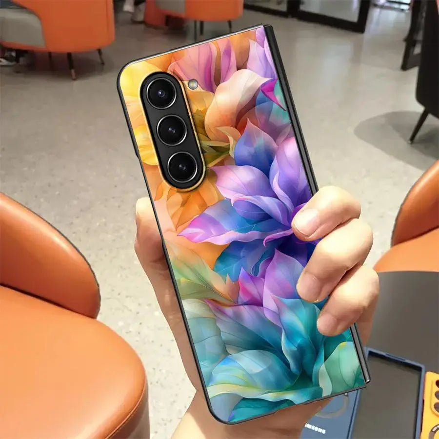 Beautiful Flowers Back Phone Cover Case for Samsung Galaxy ZFold4 Z Fold 7 6 5 4 3 ZFold3 ZFold7 ZFold6 ZFold5