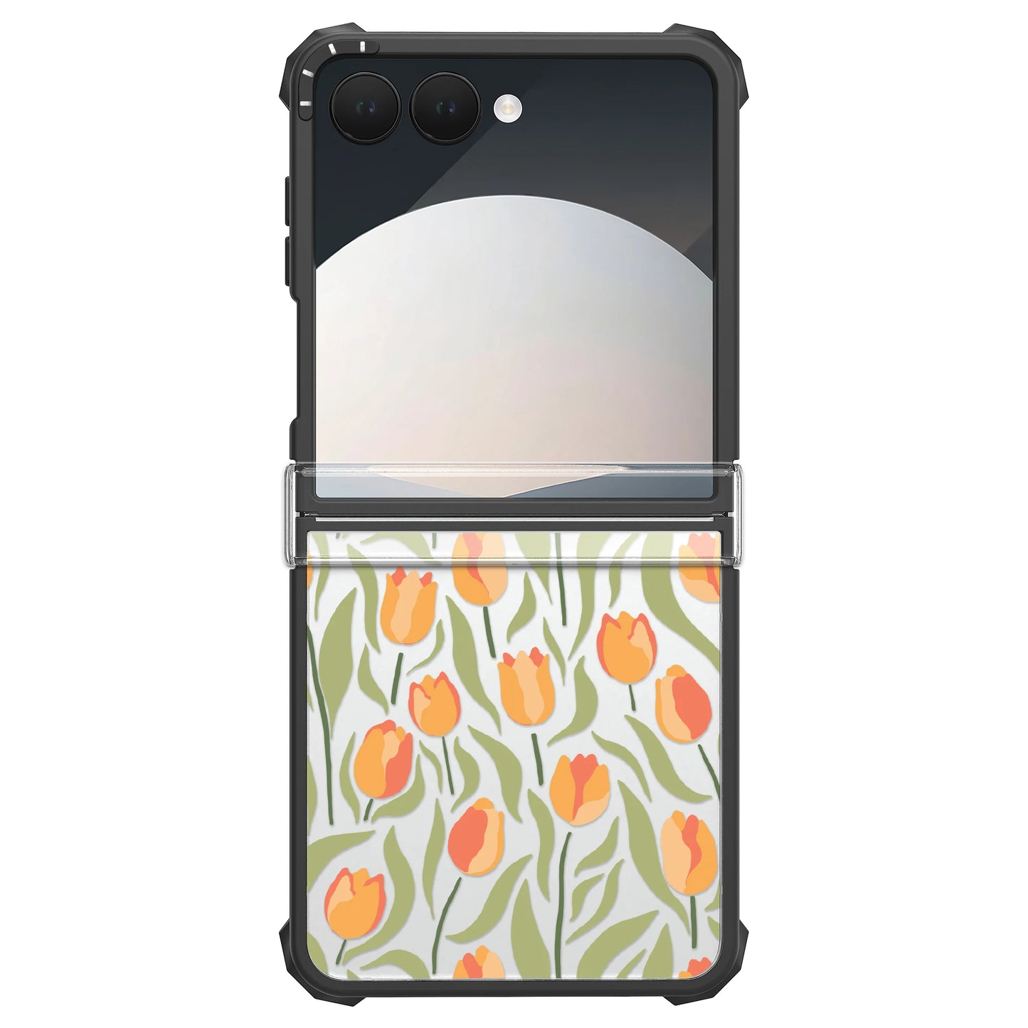 for Samsung Galaxy Z Flip 7 Case with Hinge Protection Floral Lavender Shockproof Protective Hard PC Slim Floral Women Case