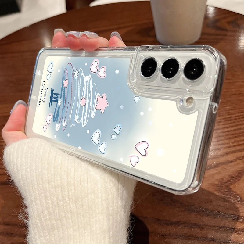Christmas Pattern Phone Case For Samsung Galaxy A17 A55 A56 A16 A26 A36 A35 A15 S25 Edge S23 S24 Ultra S22 S24 FE Silicone Cover