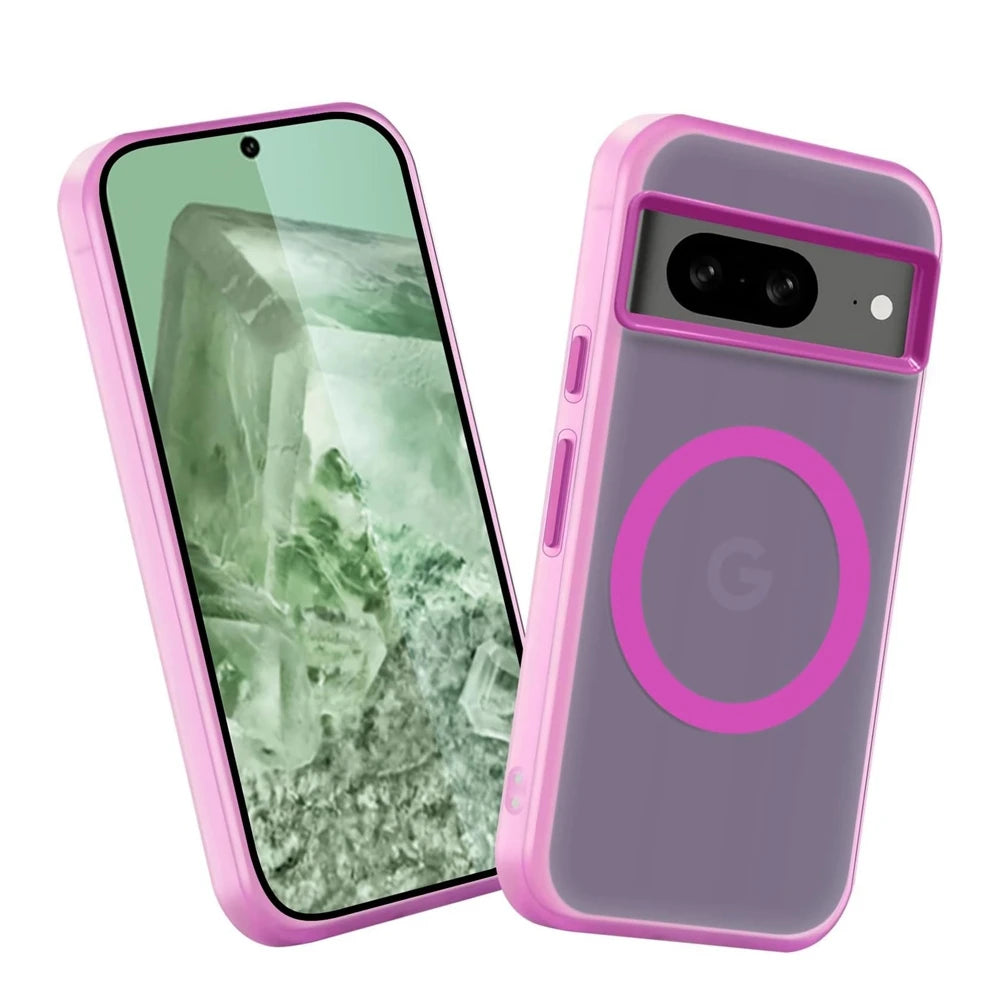 For Google Pixel 9A 9 Pro XL Magsafe Case Cute Translucent Candy Color Matte Magnetic Shockproof Cover for Google 8A 8 9 Pro XL