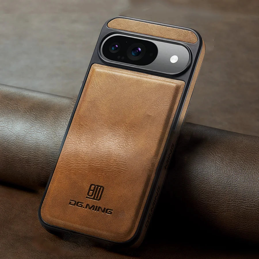 Strong Magnetic Leather Case for Google Pixel 10 Pro XL 9 8 Pixel10 Pixel9 Magnet Car Holder Shockproof Phone Cover etui