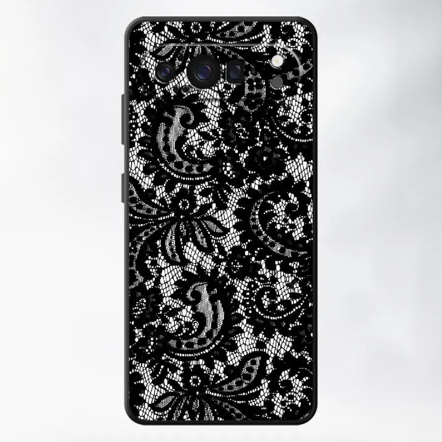 Retro Lace Art Case for Google Pixel 10A 6 7 8 Pro 7a 8a 10 9 Pro XL 6a 9a Funda Phone Cover