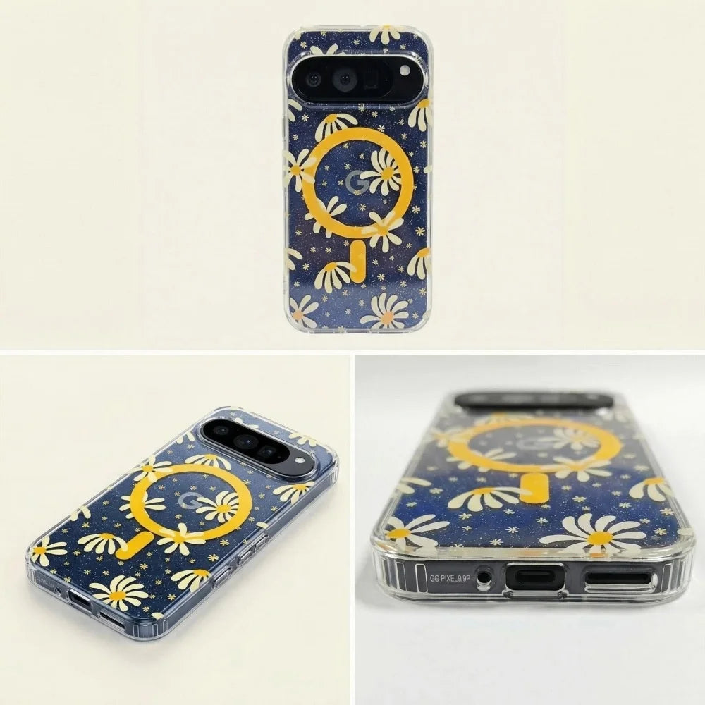 Pixel 10A For Magsafe Magnetic Check Pattern Butterfly Case for Google Pixel 10 9 Pro XL 9A 10A 10proXL Transparen Fashion Cover
